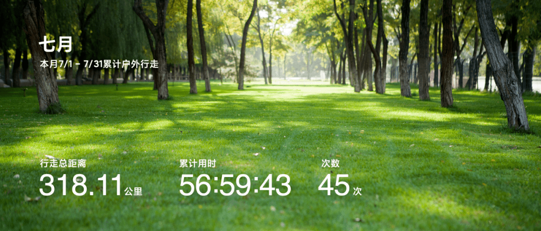 七月 雷軍步行318.11公裏 七月 雷軍步行318.11公裏